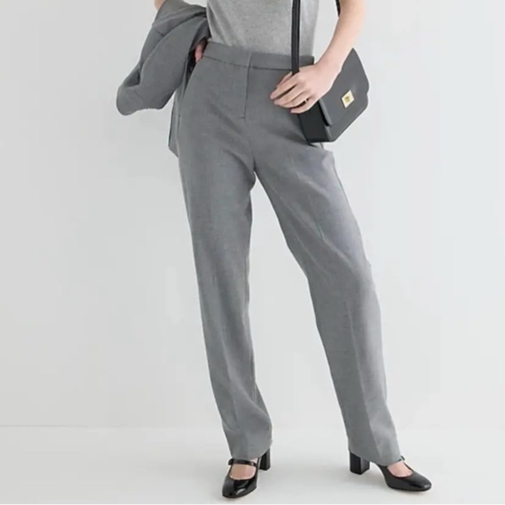 J. Crew Kate Pants - Gray Straight Leg Professional Trousers